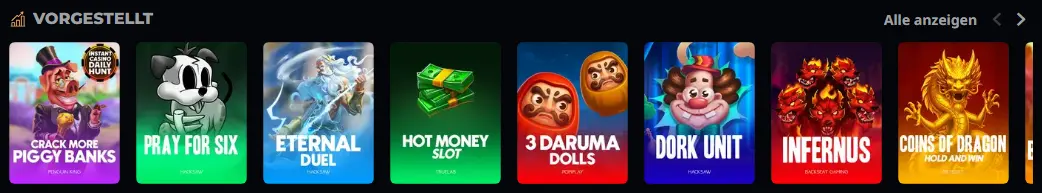 Spielkatalog im Online Casino – Slots, Tischspiele und Live-Casino auf einer Seite